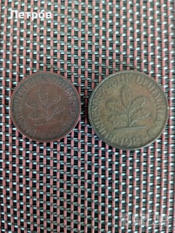 Продавам лот стари монети Ф.Р.Германия фенинг 2 и 10-1981,94 години., снимка 2 - Нумизматика и бонистика - 40798171
