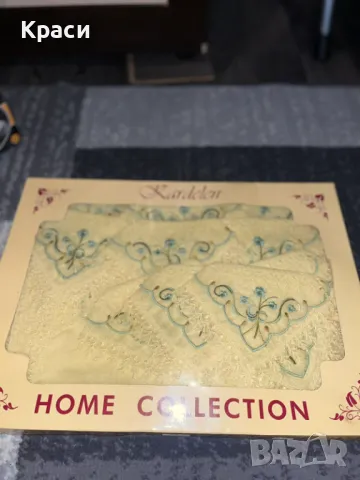 Луксозен турски комплект с изящно ръчно бродирани цветя., снимка 6 - Покривки за маси - 49260525