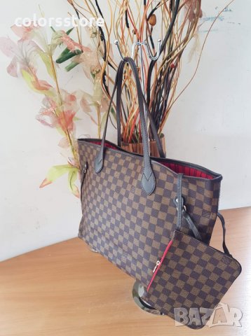 Кафява чанта Louis Vuitton  Neverfull , снимка 3 - Чанти - 37733390