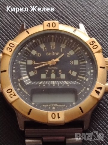 SHURP QUARTZ WATER RESISTANT 30m. МОДЕРЕН ДИЗАЙН МЪЖКИ ЧАСОВНИК ПЕРФЕКТЕН МНОГО КРАСИВ СТИЛЕН 33244, снимка 3 - Мъжки - 38713343