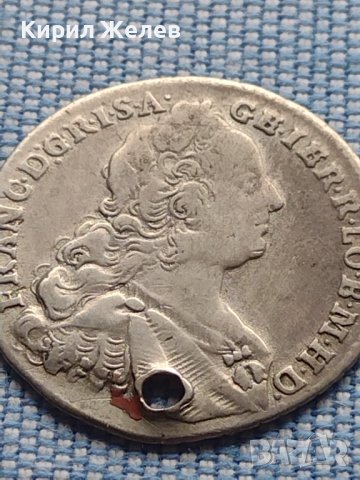 Сребърна монета 7 кройцера 1762г. Франц първи Гунзбург Австрия 24950, снимка 5 - Нумизматика и бонистика - 42968334