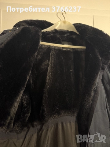 Дълго пухено яке ZARA, снимка 2 - Якета - 52900079