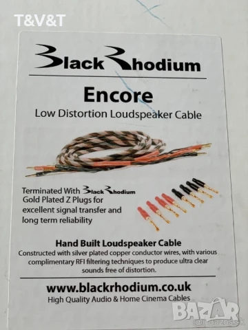 Стерео кабели за тонколони Black Rhodium Encore BiWire+Bi amping 2x3m. Made in UK, снимка 7 - Тонколони - 51067869