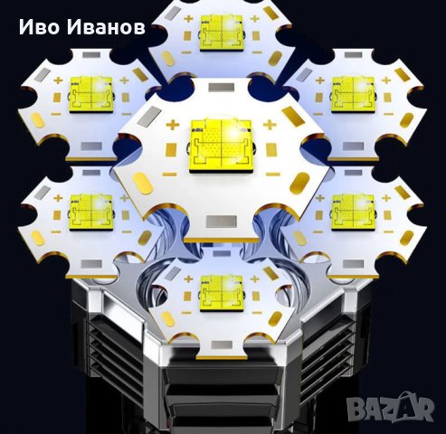 Фенер с 7 лед диода, снимка 3 - Екипировка - 44034755