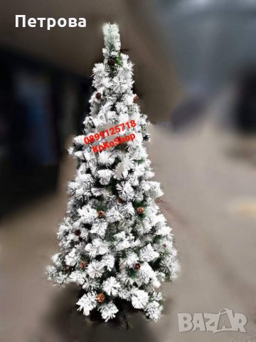 Елха с шишарки/"Заснежена" коледна елха/Изкуствена  елха/Коледна елха, снимка 5 - Декорация за дома - 34760734