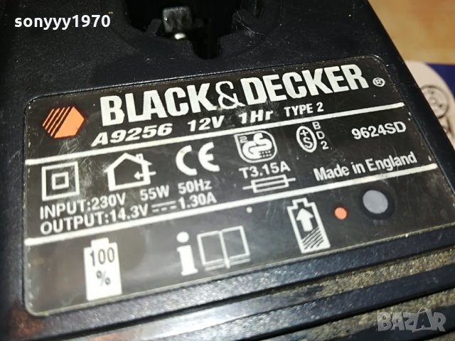 black & decker a9256 1hr 12v charger 2606211850, снимка 14 - Други инструменти - 33340302
