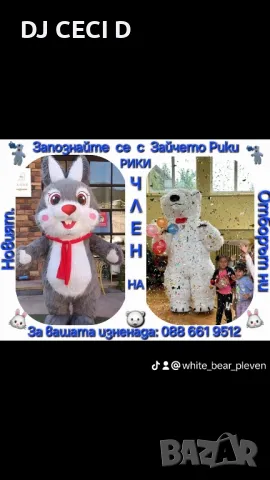 Бяло Мече Област Плевен Ловеч Троян и Зайчето Рики за вашата изненада, снимка 7 - Други услуги - 47295685