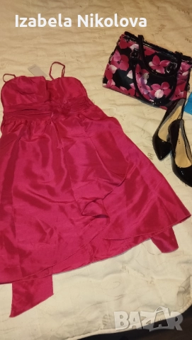Комплект чисто нови рокля с обувки и чанта