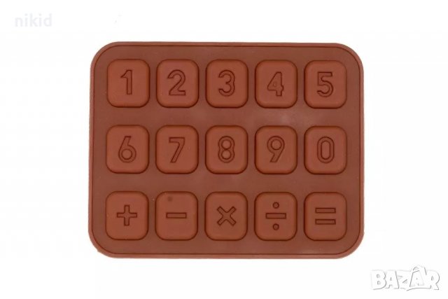 цифри числа знаци в плочка силиконов молд форма фондан шоколад гипс 