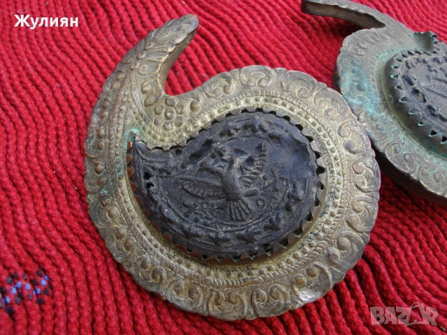 ВЪЗРОЖДЕНСКИ КОВАНИ ПАФТИ СРЕБРО САЧАН РОГ , снимка 4 - Антикварни и старинни предмети - 51454411