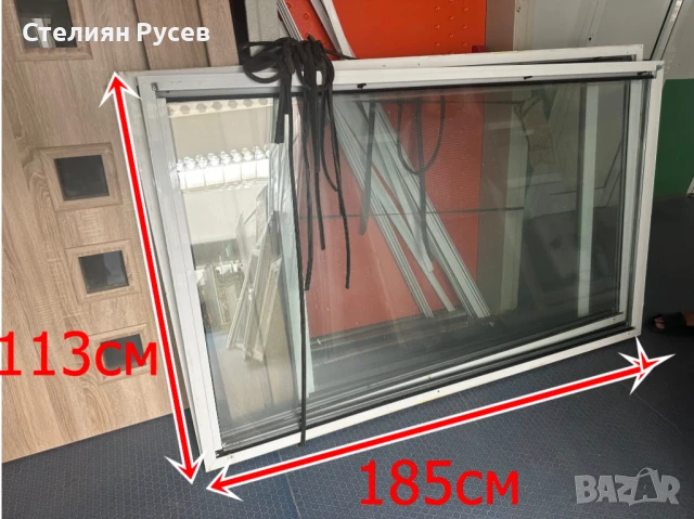 300722  ALU алуминиева дограма прозорец 113/185см - цена 126 лв       мш дг -налични 2 броя / НЕ СЕ 