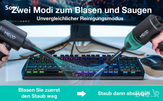 MECO ELEVERDE 4 в 1 електрическа прахосмукачка, снимка 2 - Прахосмукачки - 52690158