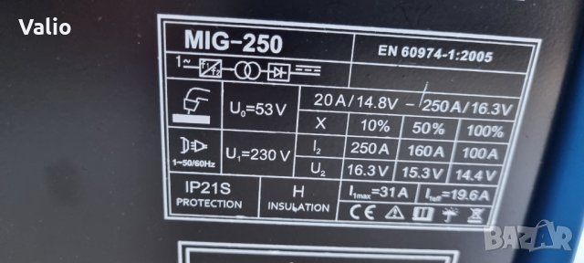 MIG-250 MAX Co2 инверторно телоподаващо, снимка 6 - Други машини и части - 38198862