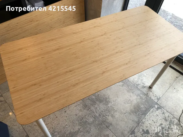 Маса (бюро) IKEA Anfallare с бели крака, снимка 4 - Бюра - 48308247
