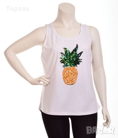 🆕 Дамски потник с пайети/ XXL 