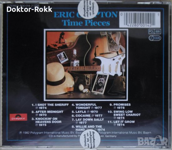  Eric Clapton - Time Pieces (The Best Of Eric Clapton) (1983, CD) , снимка 2 - CD дискове - 39651334