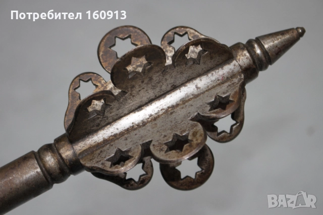 Оригинален Старинен Османски Азиатски Боен Буздоган . , снимка 7 - Антикварни и старинни предмети - 51443200