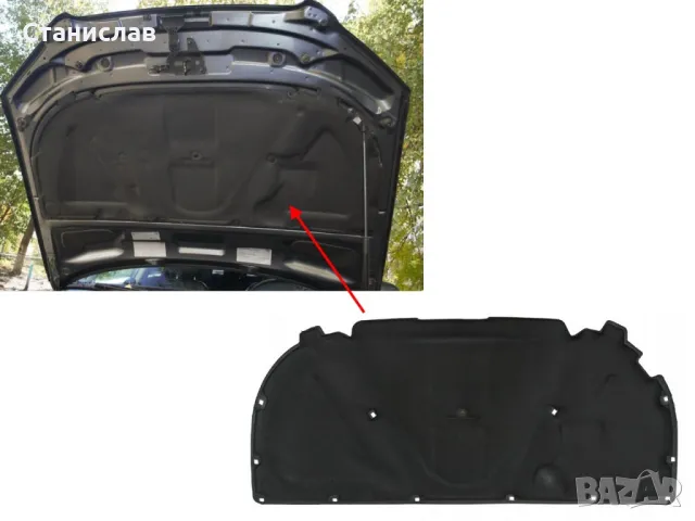 Audi A4 B7 изолация за преден капак