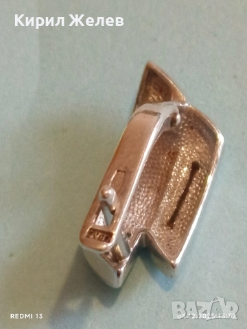 Сребърна АРТ стилна красива обица 40222, снимка 5 - Обеци - 52650482