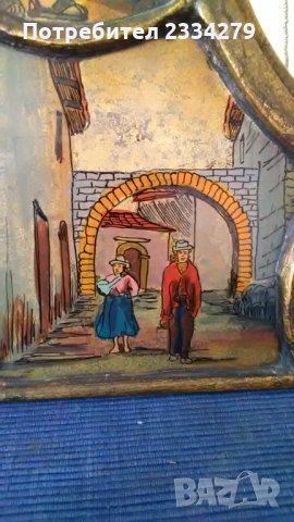 Картина с огледало донесена от Германия,рисувани стъкла уникална изработка,, СТЪКЛОПИС"., снимка 10 - Антикварни и старинни предмети - 32889561