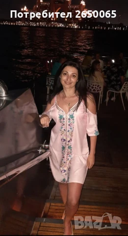 Розова орг.рокля DUBAI размер С/М, снимка 5 - Рокли - 50977297