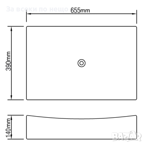 Керамична мивка в силно гланцирано бяло, за баня, снимка 4 - Мивки - 44906402