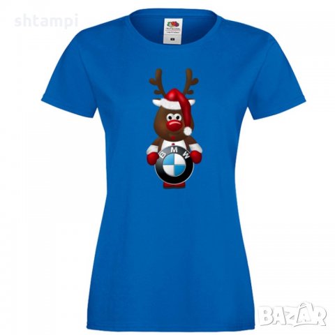 Дамска тениска BMW Christmas Reindeer, снимка 2 - Тениски - 32835858