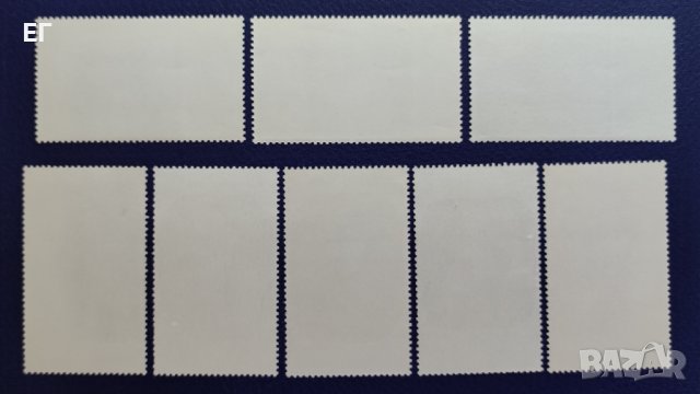 Шарджа, 1968 г. - пълна серия марки с печат, изкуство, 1*28, снимка 2 - Филателия - 37484072
