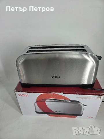 Чисто нов Тостер Solac Yé-Yé, 1400 W, 6 нива на препичане
