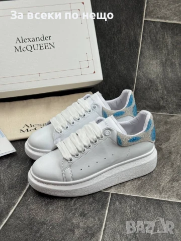 Alexander McQueen Дамски Маратонки С Кристали👟Спортни Обувки Александър Макуин👟Сникърси E750