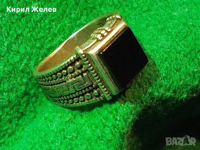 PETEK 925 Марков БУТИКОВ СРЕБЪРЕН ПРЪСТЕН СРЕБРО 925 РЪЧНА АРТизработка на ПЕТЕК с ЧЕРЕН ОНИКС 40648