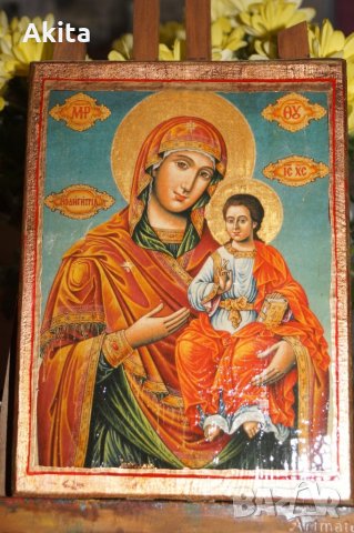 Икона на Дева Мария с Младенеца, снимка 10 - Икони - 22667772
