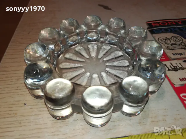 КРАСИВ СТЪКЛЕН ПЕПЕЛНИК 1405251147, снимка 2 - Антикварни и старинни предмети - 50282937