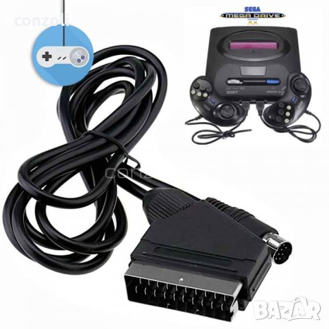 RGB кабел с 9 pin-a за Sega Mega Drive 2,3 / Sega Genesis, снимка 1 - Други игри и конзоли - 33417190