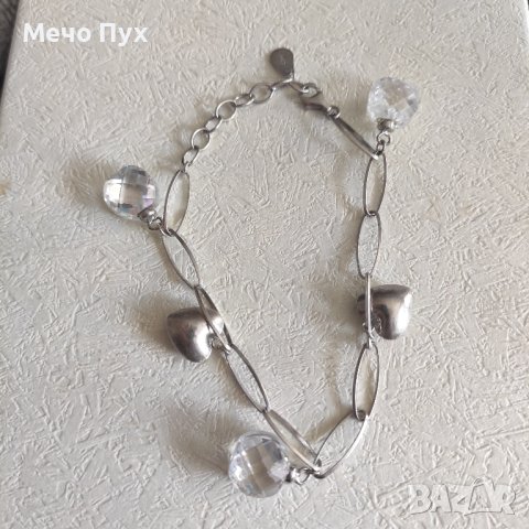 Сребърна гривна (202), снимка 2 - Гривни - 43152990