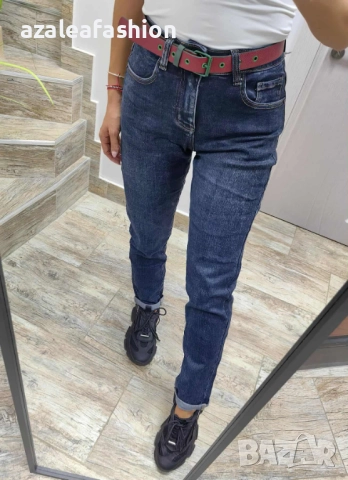 Дамски дънки с колан, снимка 5 - Дънки - 51633881