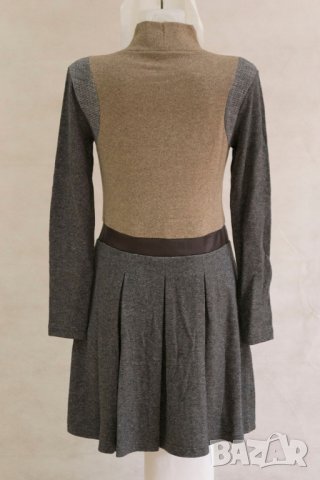 Рокля в сиво и бежово Conquista - S, снимка 2 - Рокли - 43097710