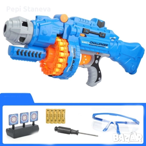 Голям детски ръчен пистолет с меки куршуми стрели, снимка 5 - Други - 51618297