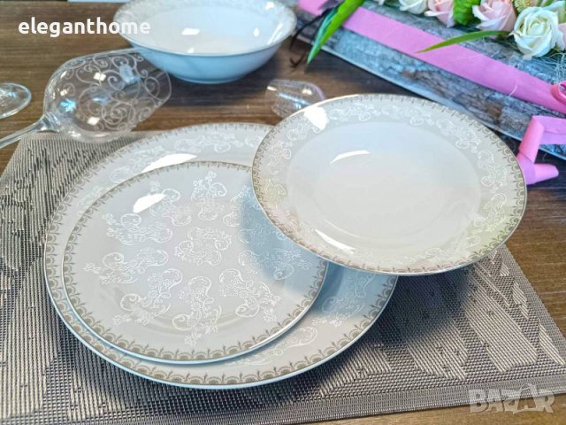 Сервиз за хранене от 19 части СЕДЕФЕН БЛЯСЪК И ОРНАМЕНТ, снимка 2 - Сервизи - 43862496