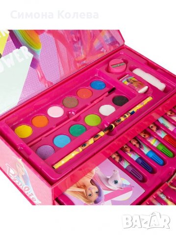 ✨Детски рисувателен комплект в триетажно куфарче Barbiе, снимка 11 - Рисуване и оцветяване - 38607542