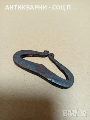 Стар Ръчно Кован Чакмак За Палене На Огън Антика., снимка 2 - Антикварни и старинни предмети - 50842846