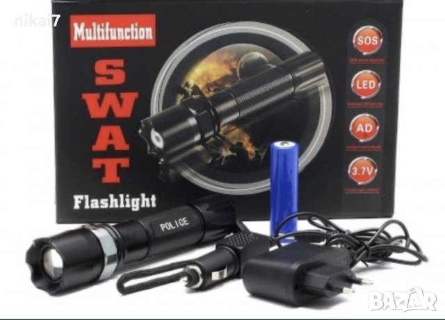 POWER STYLE LED мощен прожектор фенер с режим+ SOS светлина оцеляване, снимка 11 - Къмпинг осветление - 39118447