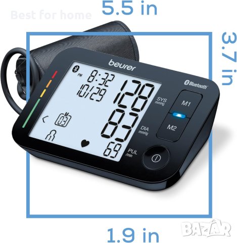 Апарат за кръвно налягане смарт Beurer BM 54 Bluetooth, снимка 7 - Уреди за диагностика - 43996996