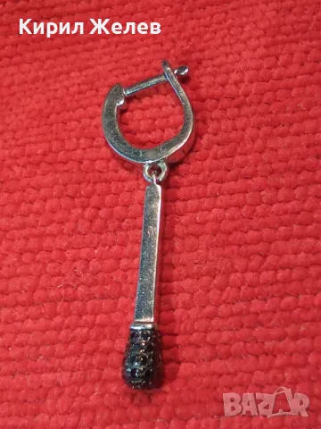 CARPE DIEM / ИЗЖИВЕЙ МИГА - Шармантна СРЕБЪРНА ОБЕЦА СРЕБРО 925 с БЯЛА ПОЗЛАТА и МАРКАЗИТИ 38079, снимка 10 - Обеци - 48901960