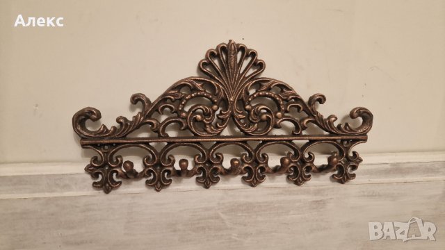 Масивна чугунена закачалка– 960гр, снимка 2 - Закачалки - 43342874