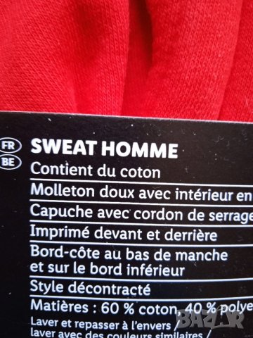 Нов червен суичър с качулка , снимка 9 - Суичъри - 43657350