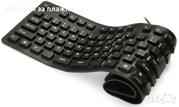 Сгъваема силиконова клавиаура, снимка 1 - Клавиатури и мишки - 28460995