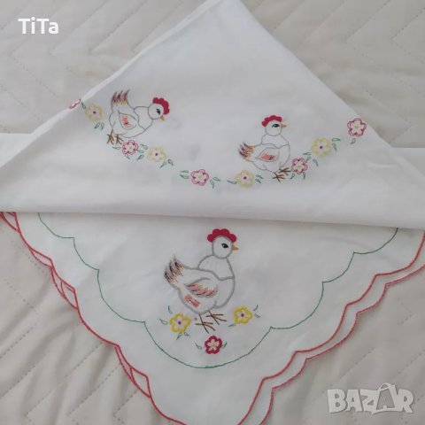 Великденска покривка, бродерия 100% памук