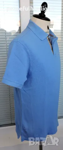 Barbour Mens Blue Cacual Polo Shirt - страхотна маркова тениска с яка размер M , снимка 9 - Тениски - 49345075