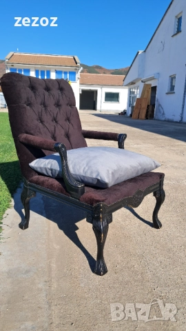 Винтидж голямо кресло, снимка 3 - Дивани и мека мебел - 52441378